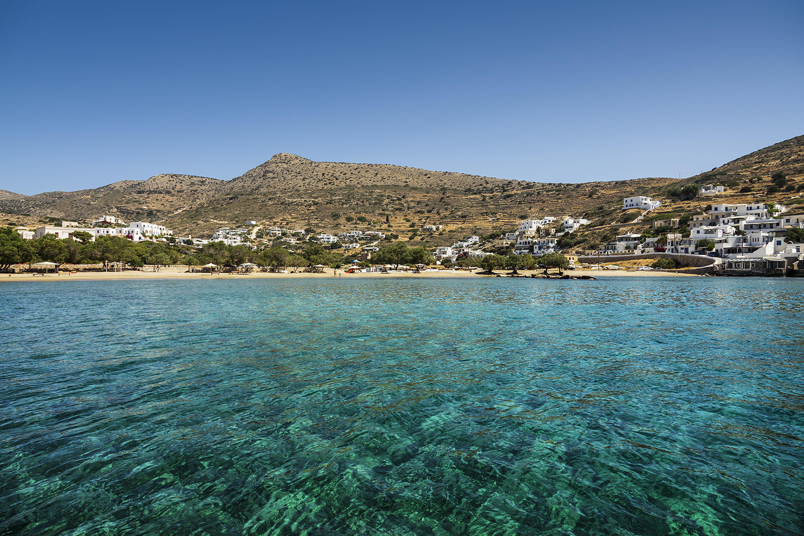 Sikinos beach and sea